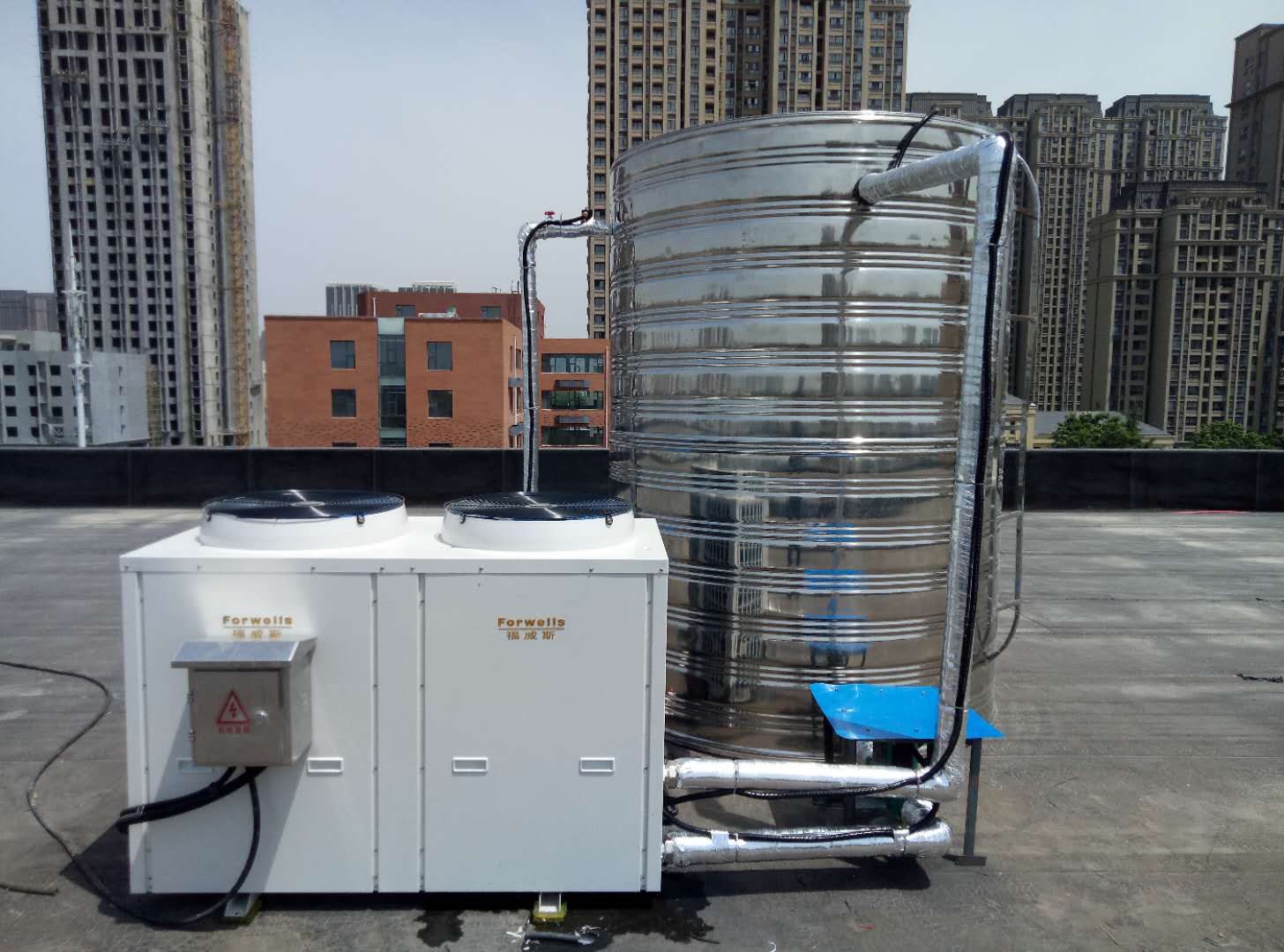 河南學校用空氣能熱水器，四季恒溫
